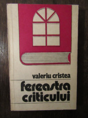 FEREASTRA CRITICULUI-VALERIU CRISTEA foto