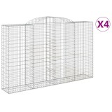 Cumpara ieftin Cosuri gabion arcuite 4 buc, 300x50x180/200 cm, fier galvanizat