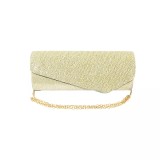 Cumpara ieftin Geanta plic, pentru ocazii si petreceri, auriu sclipitor, 27 x 11 cm, Magrot 20340