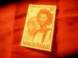 Timbru Mauritania 1938 -colonie franceza -Indigeni 5fr rosu, Nestampilat