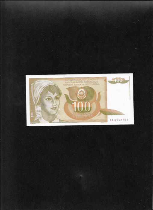 Iugoslavia Yugoslavia 100 dinara dinari 1990 seria2958757 unc