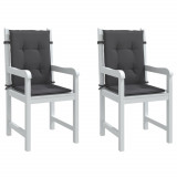 vidaXL Perne scaun spătar mic 2 buc. melanj antracit 100x50x4cm textil