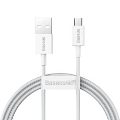 CABLU alimentare si date Baseus Superior, Fast Charging Data Cable pt. smartphone, USB la Micro-USB 2A, 1m, alb &amp;quot;CAMYS-02&amp;quot; (timbru verde 0.08 lei) - 6 foto