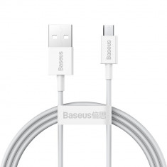 Baseus - Cablu de date (CAMYS-02) - USB la Micro-USB, 2A, 1m - Alb