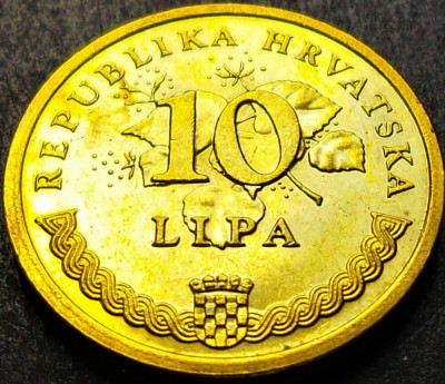 Moneda 10 LIPA - CROATIA, anul 1999 *cod 1893 A = patina super foto