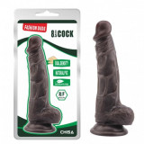 Dildo cu ventuza Fashion Dude- 21 cm Cock Brown, Chisa Novelties