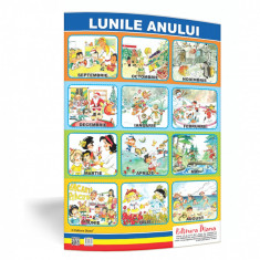 Lunile anului - plansa tematica 50x70 foto