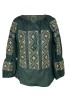 Bluza tip ie dama RBIB, Dacali, marime S, verde/crem