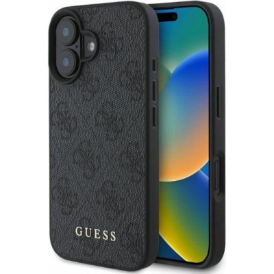 Husa pentru iPhone 16 Plus - Guess Hardcase 4G Classic (GUHCP16MG4GFGR) - Black foto