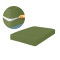 Husa cu fermoar pentru saltea din bumbac 100% natural, de culoare verde army - 150/200