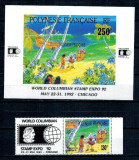Polinezia Franceza 1992 - Expo Chicago, serie+colita neuzata
