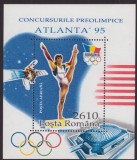 RO-0079-ROMANIA 1995-Lp 1398-JOCURILE PREOLIMPICE ATLANTA&#039;95,colita nr 297,MNH