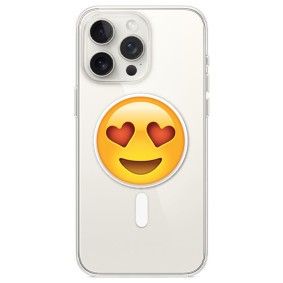 Husa personalizata apple iphone 14 pro, magsafe, drooling face with heart eyes