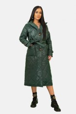 Geaca Lunga Dama Verde Pin Adelle foto