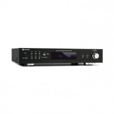 Auna AMP-9200, BT, amplificator stereo digital, 2x60W RMS, BT, 2x microfon, negru foto