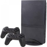 Cumpara ieftin Consola de jocuri video, pentru 2 jucatori, cu 2000 de jocuri incluse, alimentare la retea, negru