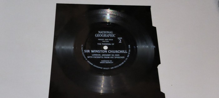 DISC VINIL FLEXIBIL - THE FUNERAL OF SIR WINSTON CHURCHILL - LONDON