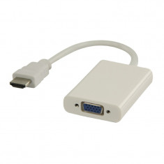 Adaptor HDMI Valueline, port VGA, Alb foto