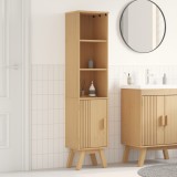 vidaXL Dulap de baie, maro, 35x30x159 cm, lemn masiv de pin
