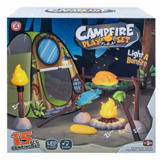Set camping, cort + accesorii, cu baterii, 7-10 ani