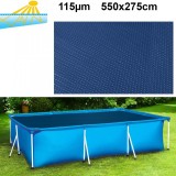 Coperti solare pentru piscina 550x275cm, &icirc;ncalzitor de piscina, folie solara, 115&micro;m, albastru-negru Performance AutoTuning