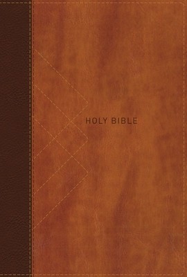 Niv, Thinline Bible, Giant Print, Leathersoft, Brown, Red Letter, Thumb Indexed, Comfort Print foto