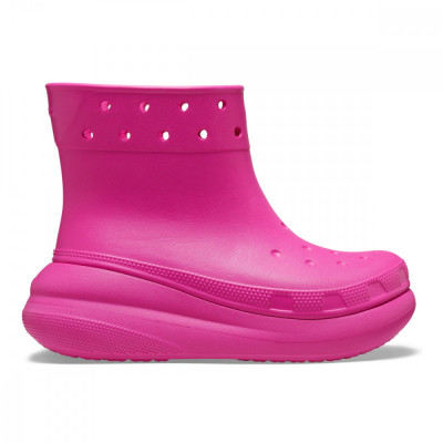 Cizme Crocs Classic Crush Rain Boot Roz - Juice foto