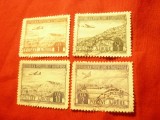 Serie mica Albania 1950 - Aviatie ,4 valori stampilate, Stampilat