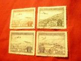 Serie mica Albania 1950 - Aviatie ,4 valori stampilate, Stampilat