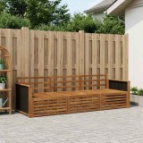 vidaXL Set de canapele de exterior 3 pcs natural Lemn Solid de Acacia 3382952