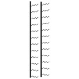 Suport sticle de vin de perete, 36 sticle, negru, fier