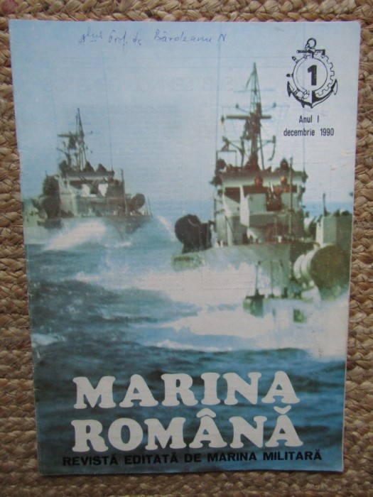 REVISTA MARINA ROMANA NR 1 ANUL I DECEMBRIE 1990