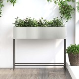 VidaXL Ghiveci ridicat pentru grădină Argintiu 100 x 26 x 82 cm