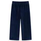 Pantaloni de copii din velur, bleumarin, 140, vidaXL