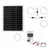 Sistem de iluminat solar 50&nbsp;W cu 3 becuri, AgroElectro