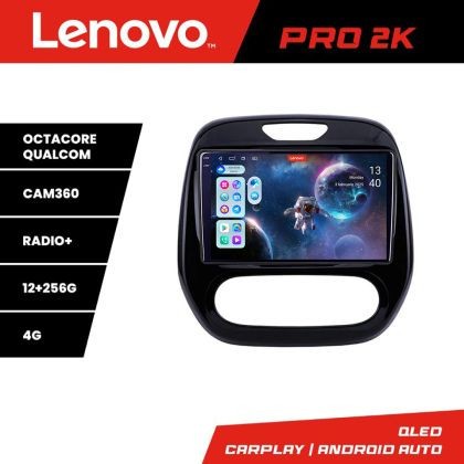 Navigatie Renault Captur 2013-2020 Android radio gps internet 8 core QLED 2K 12+256 360 Lenovo CarStore Technology