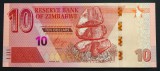 Bancnota exotica 10 DOLARI - ZIMBABWE, anul 2020 * Cod 255 = UNC