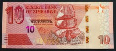 Bancnota exotica 10 DOLARI - ZIMBABWE, anul 2020 * Cod 255 = UNC