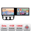 Navigatie VW Golf 5 2004-2010 clima automatica Edotec 2 ecrane 8 core 4+128 21.6 inch Incell android Wifi 5Ghz gps internet KIT-golf5-automatic CarSto