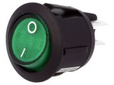 Rocker DPST ON-OFF 10A/250VAC Verde cu Neon SCI