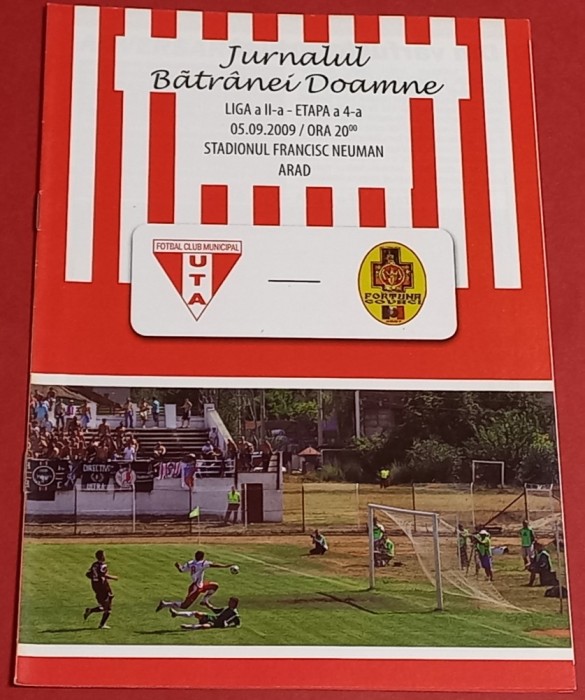 Program meci fotbal UTA ARAD - FORTUNA COVACI (05.09.2009)