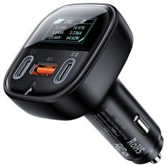 Încărcător auto Acefast 101W 2x USB tip C / USB, PPS, Power Delivery, Quick Charge 4.0, AFC, FCP negru (B5)