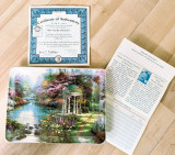 Tablou portelan - Thomas Kinkade - Natures retreats - Garden of Prayer + cert.