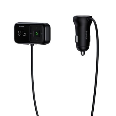 Modulator FM Bluetooth Baseus T-Typed, 2 x USB-A CCMT000201 foto