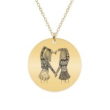Anabella - Colier personalizat banut pentru prietene surori din argint 925 placat cu aur galben 24K