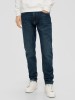 Blugi barbati Mauro, cu talie medie, croiala Regular, Tapered Leg, Albastru inchis, W30 L30