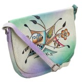 Frumoasă geantă de m&acirc;nă populară din piele făcută manual