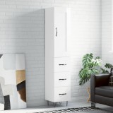 VidaXL Dulap &icirc;nalt, alb extralucios, 34,5x34x180 cm, lemn prelucrat