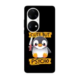 Husa compatibila cu Huawei Mate 40 Pro model Cute but psycho, Silicon, TPU, Viceversa