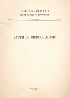 AS - STUDII DE HIDROGEOLOGIE, 1972 foto